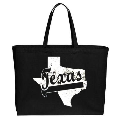 Vintage Texas State Logo Cotton Canvas Jumbo Tote