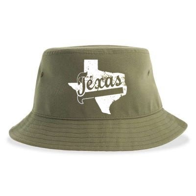 Vintage Texas State Logo Sustainable Bucket Hat