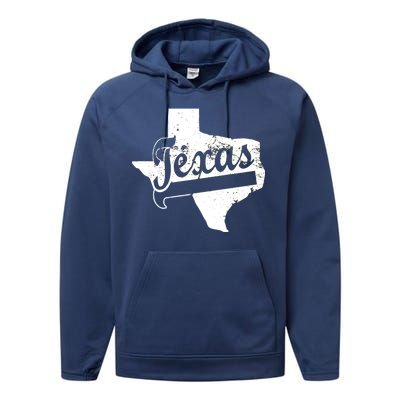 Vintage Texas State Logo Performance Fleece Hoodie