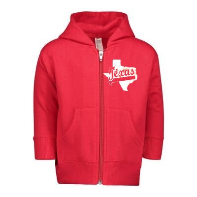 Vintage Texas State Logo Toddler Zip Fleece Hoodie