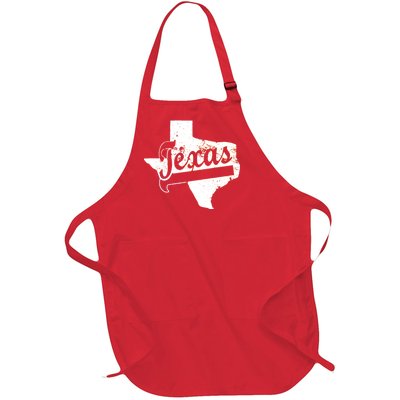 Vintage Texas State Logo Full-Length Apron With Pockets