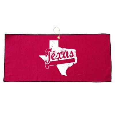 Vintage Texas State Logo Large Microfiber Waffle Golf Towel