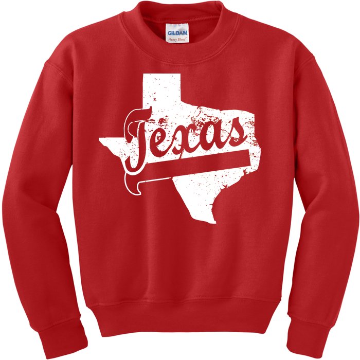 Vintage Texas State Logo Kids Sweatshirt