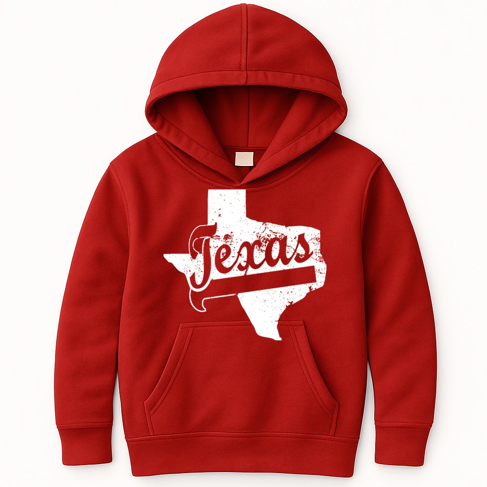 Vintage Texas State Logo Kids Hoodie