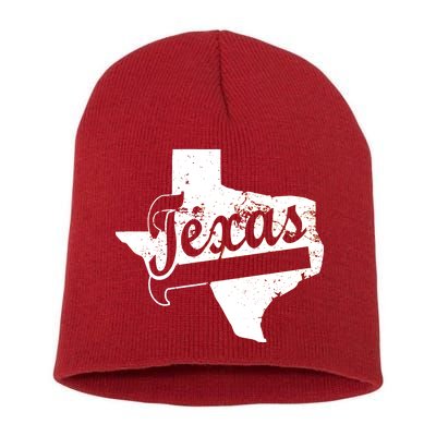 Vintage Texas State Logo Short Acrylic Beanie