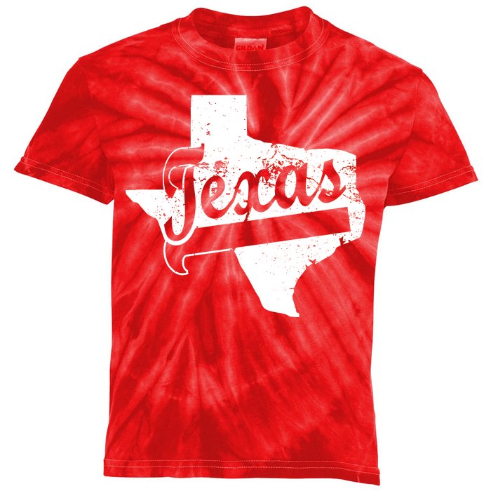 Vintage Texas State Logo Kids Tie-Dye T-Shirt