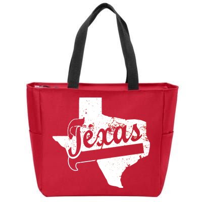 Vintage Texas State Logo Zip Tote Bag