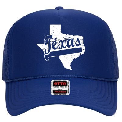 Vintage Texas State Logo High Crown Mesh Back Trucker Hat