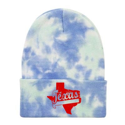 Vintage Texas State Logo Tie Dye 12in Knit Beanie