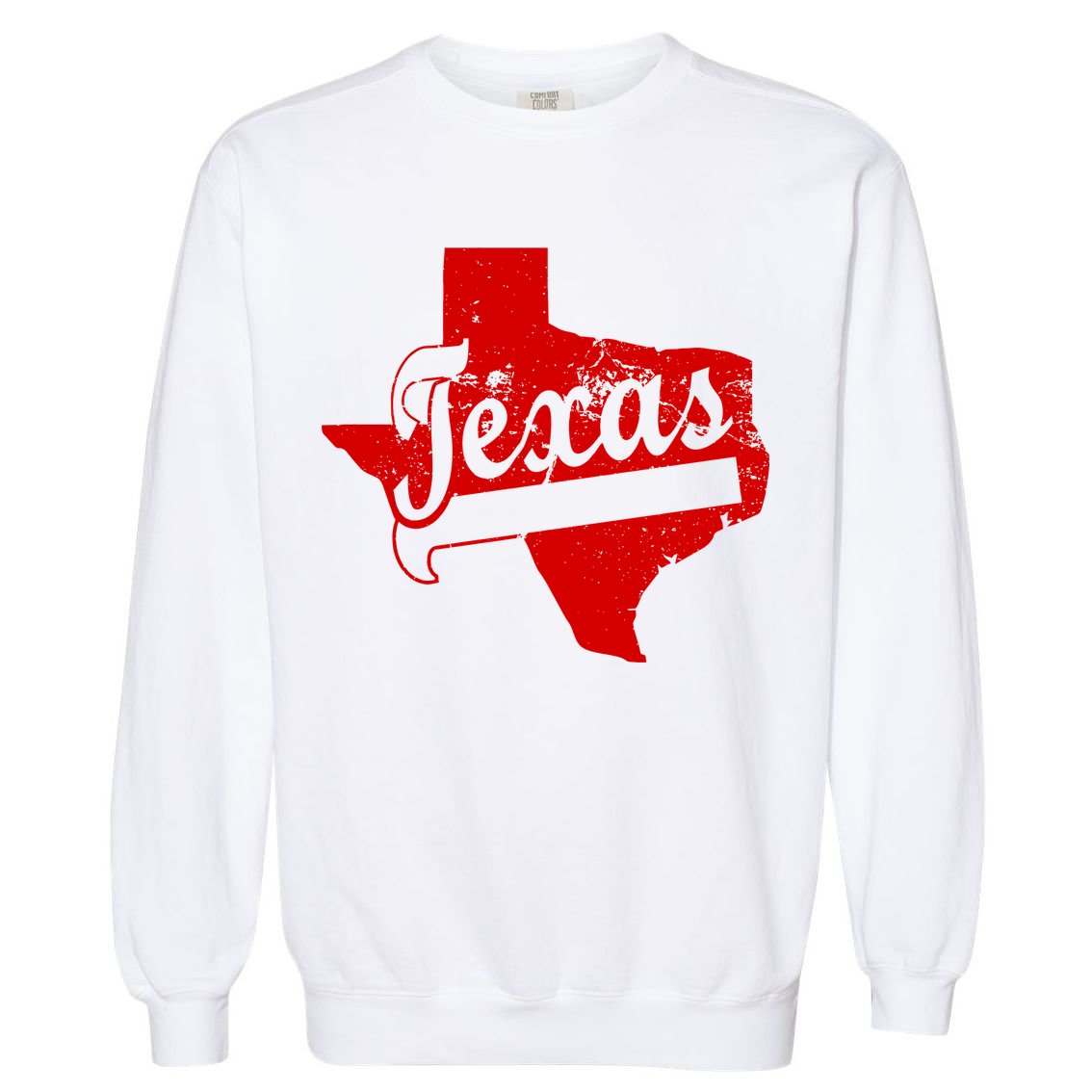 Vintage Texas State Logo Garment-Dyed Sweatshirt