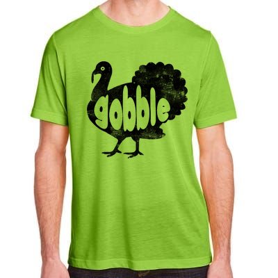 Vintage Thanksgiving Gobble Turkey Adult ChromaSoft Performance T-Shirt