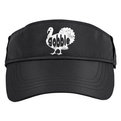 Vintage Thanksgiving Gobble Turkey Adult Drive Performance Visor