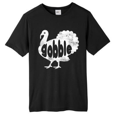 Vintage Thanksgiving Gobble Turkey Tall Fusion ChromaSoft Performance T-Shirt