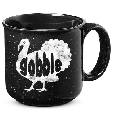 Vintage Thanksgiving Gobble Turkey 15oz Campfire Ceramic Mug