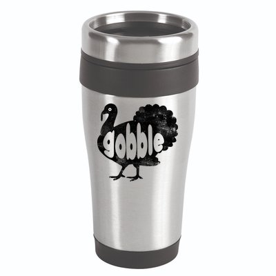 Vintage Thanksgiving Gobble Turkey 16oz Travel Tumbler