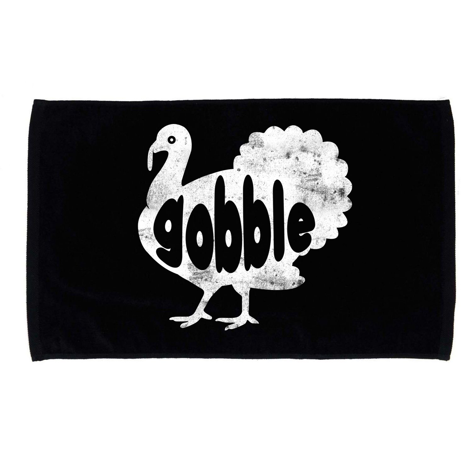 Vintage Thanksgiving Gobble Turkey Microfiber Hand Towel