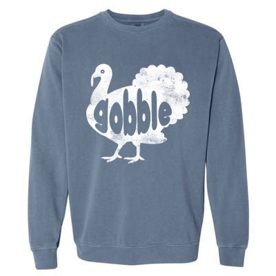 Vintage Thanksgiving Gobble Turkey Garment-Dyed Sweatshirt