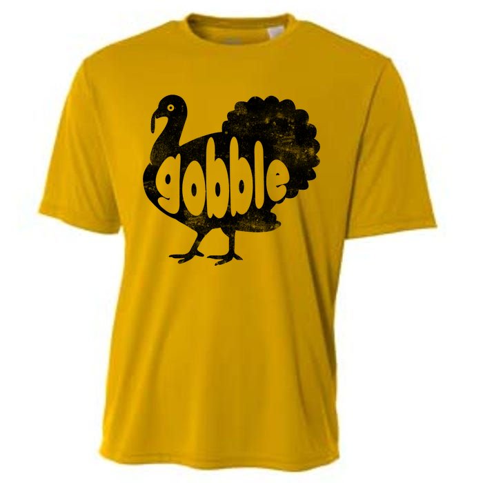 Vintage Thanksgiving Gobble Turkey Cooling Performance Crew T-Shirt