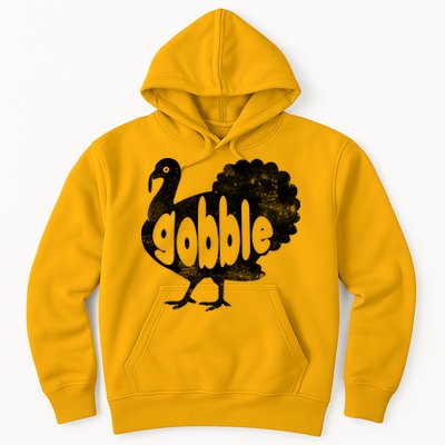 Vintage Thanksgiving Gobble Turkey Hoodie