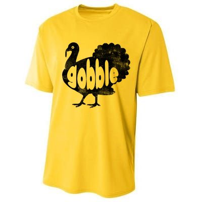 Vintage Thanksgiving Gobble Turkey Performance Sprint T-Shirt