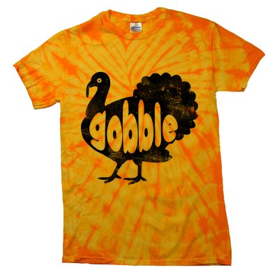 Vintage Thanksgiving Gobble Turkey Tie-Dye T-Shirt