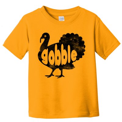 Vintage Thanksgiving Gobble Turkey Toddler T-Shirt