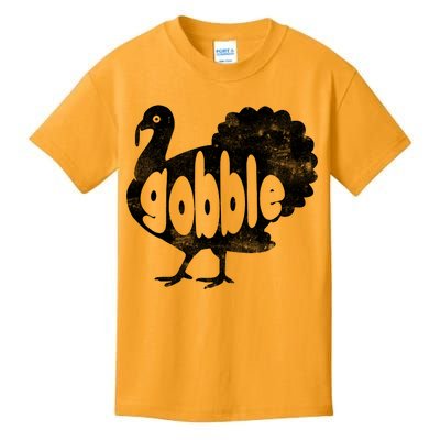 Vintage Thanksgiving Gobble Turkey Kids T-Shirt