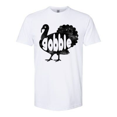 Vintage Thanksgiving Gobble Turkey Softstyle® CVC T-Shirt