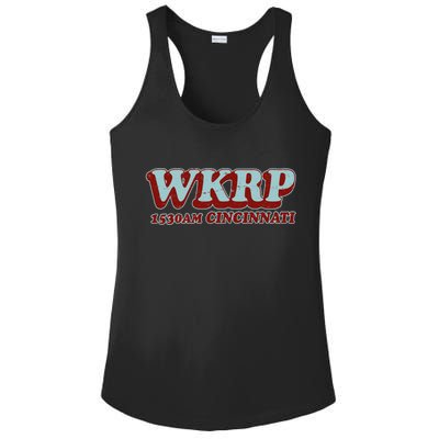 Vintage Thanksgiving WKRP 1530AM Cincinnati Ladies PosiCharge Competitor Racerback Tank