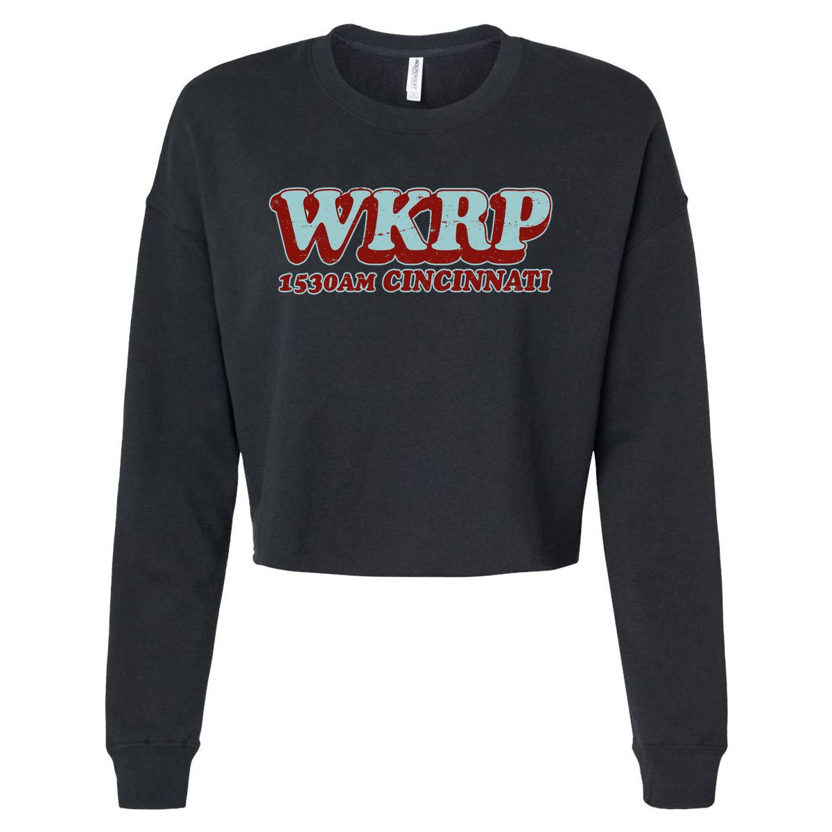 Vintage Thanksgiving WKRP 1530AM Cincinnati Cropped Pullover Crew