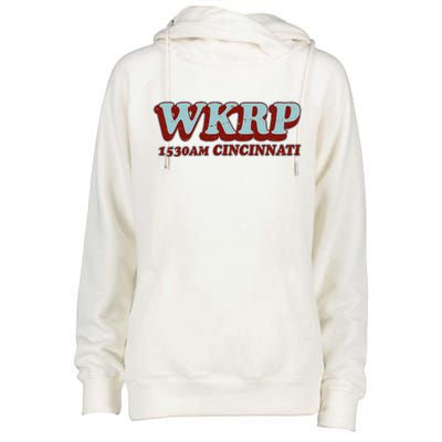 Vintage Thanksgiving WKRP 1530AM Cincinnati Womens Funnel Neck Pullover Hood