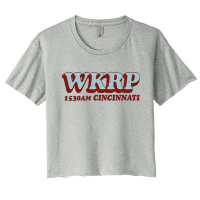 Vintage Thanksgiving WKRP 1530AM Cincinnati Women's Crop Top Tee