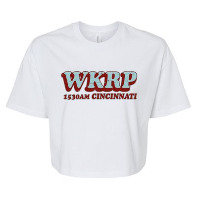 Vintage Thanksgiving WKRP 1530AM Cincinnati Bella+Canvas Jersey Crop Tee