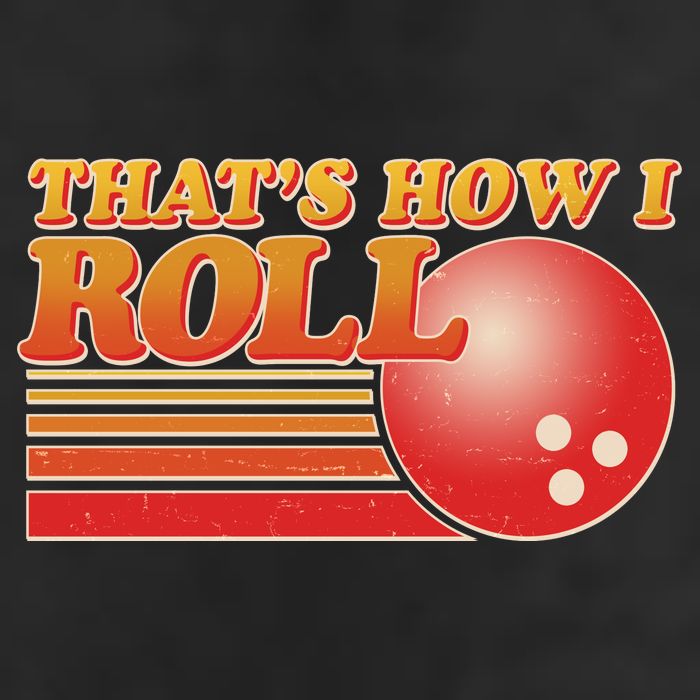 Vintage That's How I Roll Bowling Fan 7 Panel Mesh Trucker Snapback Hat