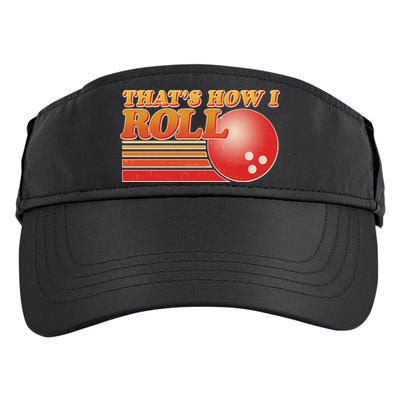 Vintage That's How I Roll Bowling Fan Adult Drive Performance Visor