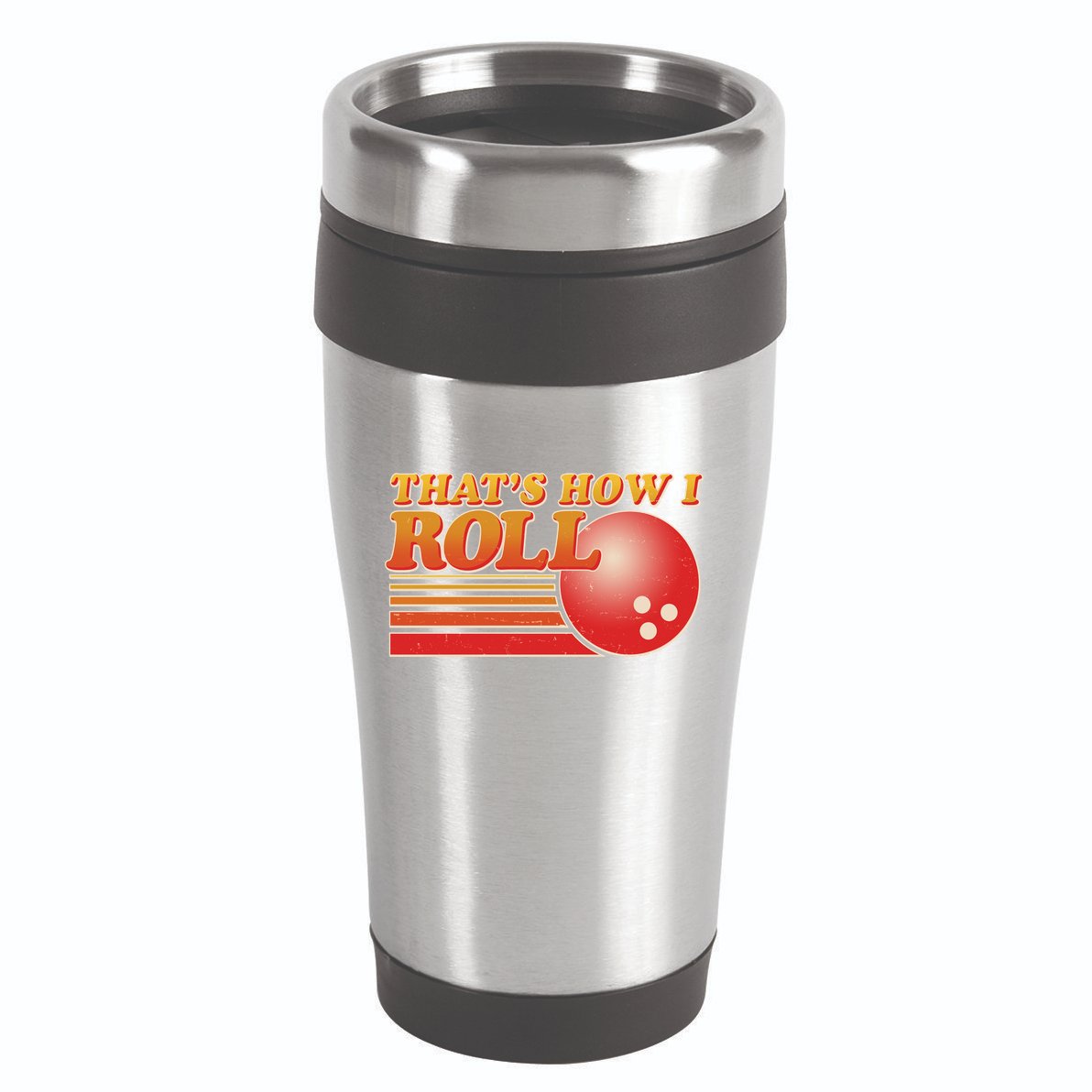 Vintage That's How I Roll Bowling Fan 16oz Travel Tumbler