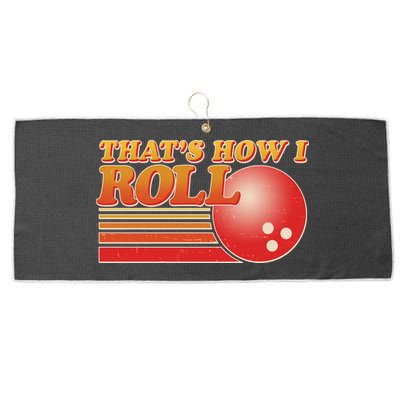 Vintage That's How I Roll Bowling Fan Large Microfiber Waffle Golf Towel
