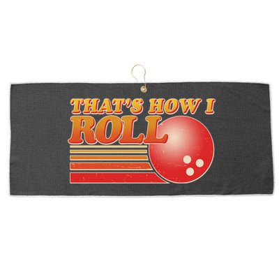 Vintage That's How I Roll Bowling Fan Large Microfiber Waffle Golf Towel