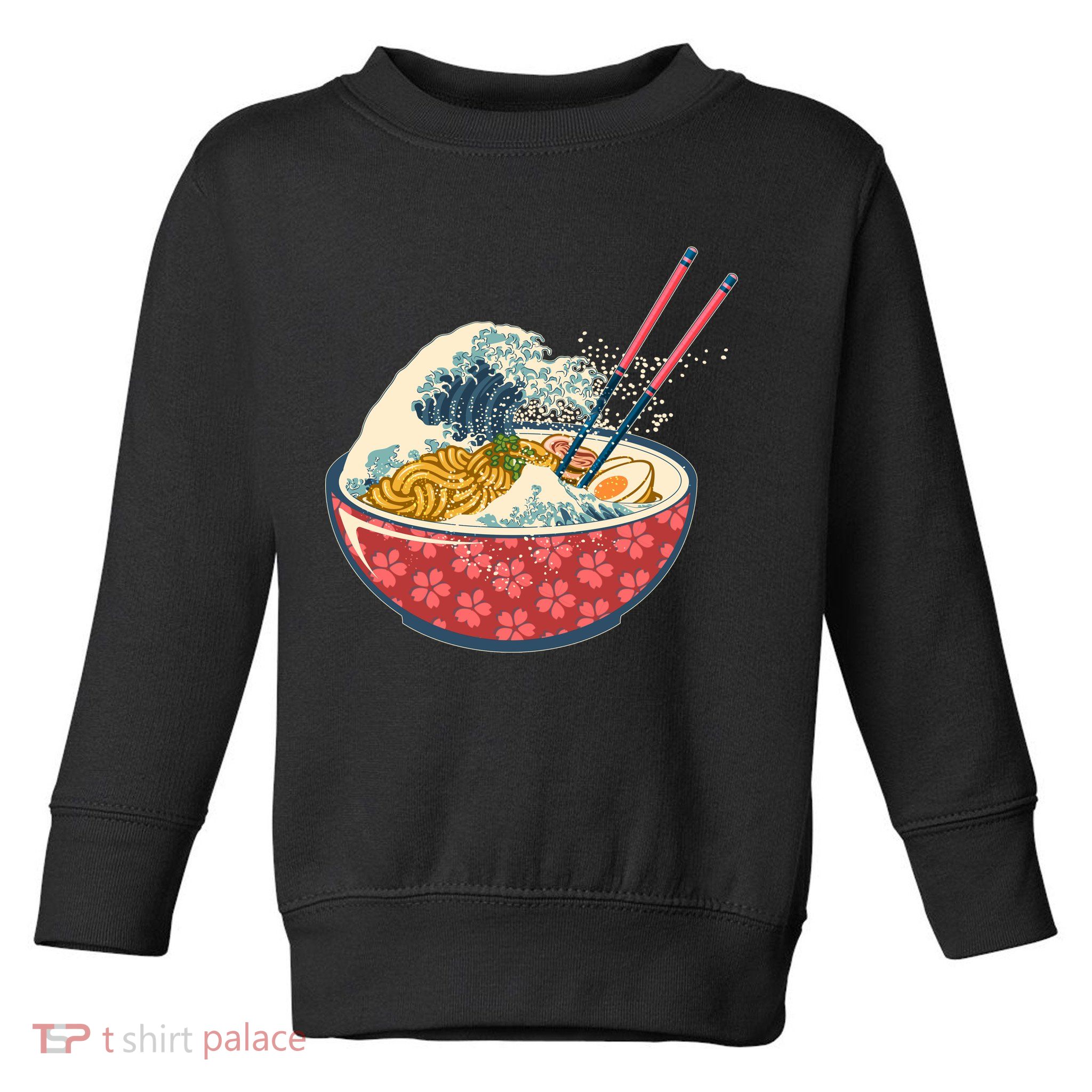 Vintage The Great Ramen Wave Toddler Sweatshirt