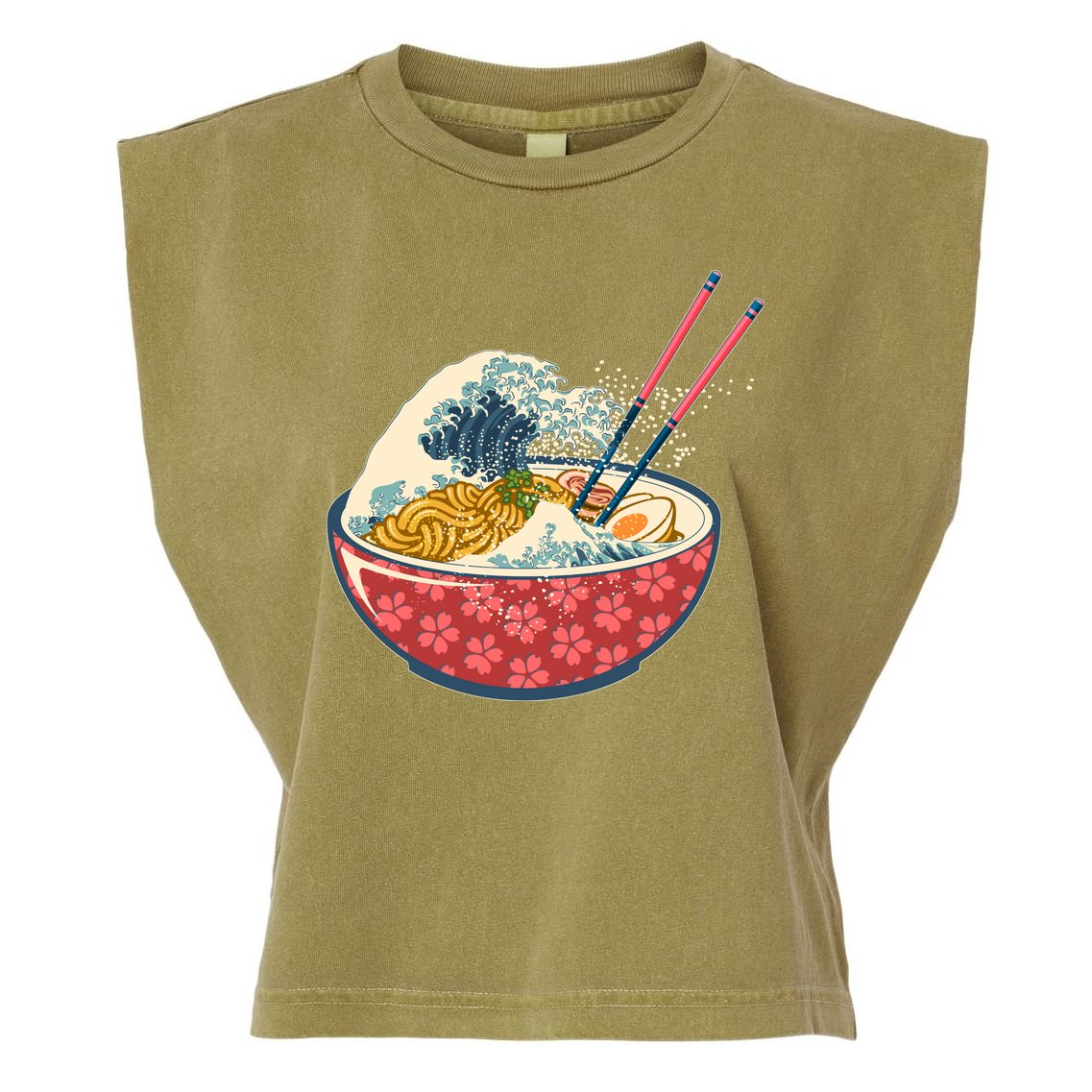 Vintage The Great Ramen Wave Garment-Dyed Women's Muscle Tee