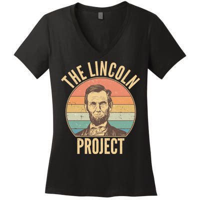 Vintage The Lincoln Project Emblem Women's V-Neck T-Shirt