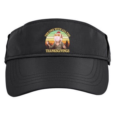 Vintage The One With All The Thanksgivings Adult Drive Performance Visor