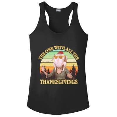 Vintage The One With All The Thanksgivings Ladies PosiCharge Competitor Racerback Tank