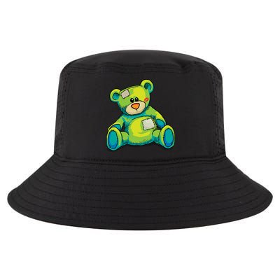 Vintage Torn Colorful Teddy Bear Cool Comfort Performance Bucket Hat