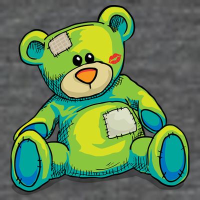 Vintage Torn Colorful Teddy Bear T-Shirt