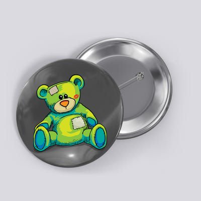 Vintage Torn Colorful Teddy Bear Button