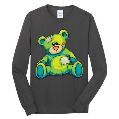 Vintage Torn Colorful Teddy Bear Tall Long Sleeve T-Shirt