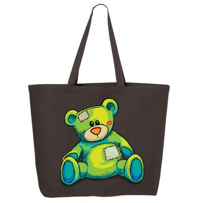 Vintage Torn Colorful Teddy Bear 25L Jumbo Tote