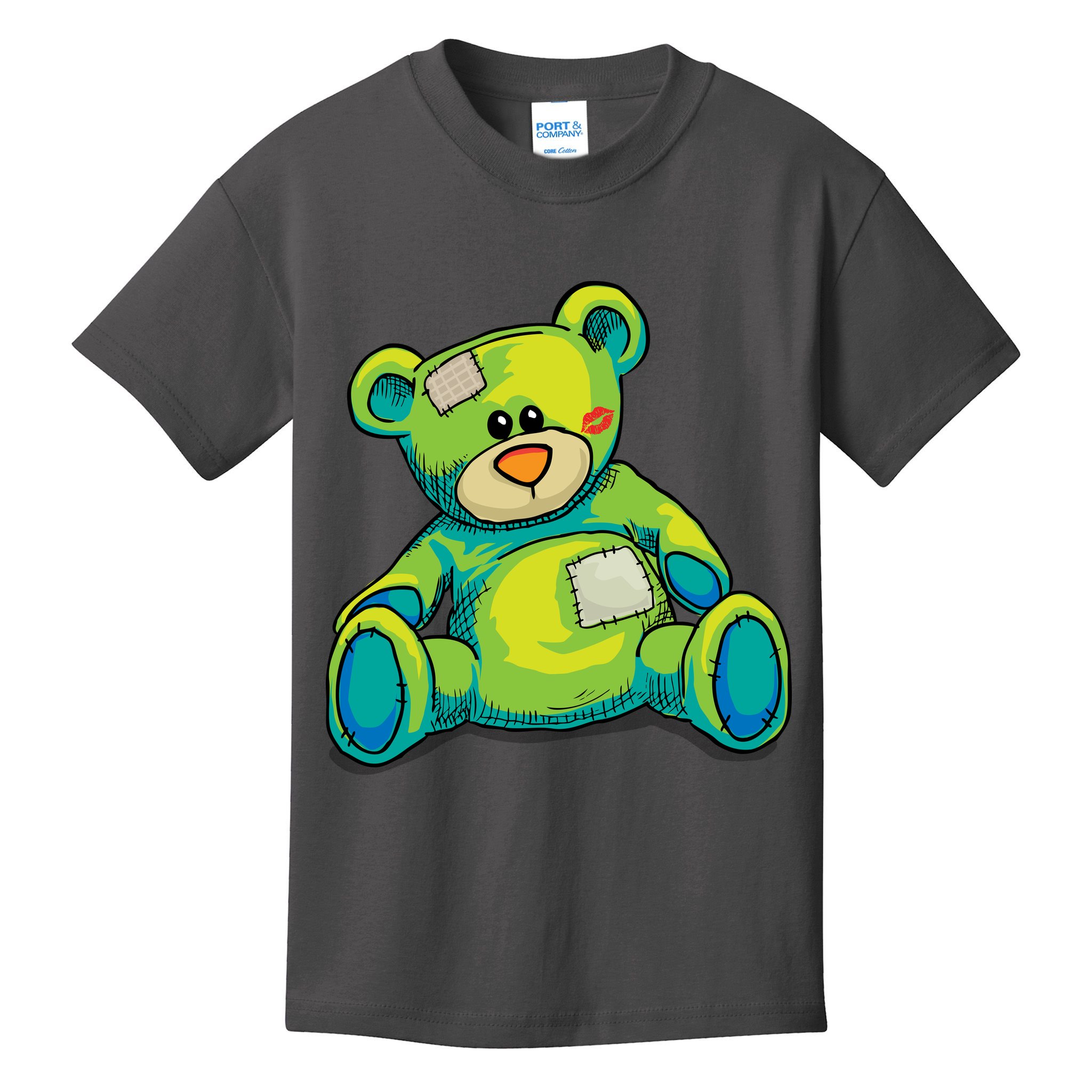 Vintage Torn Colorful Teddy Bear Kids T-Shirt