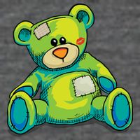 Vintage Torn Colorful Teddy Bear Kids T-Shirt
